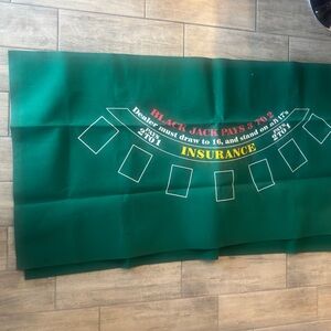 Brand New Felt Texas Hold'm, BlackJack and Roulette.